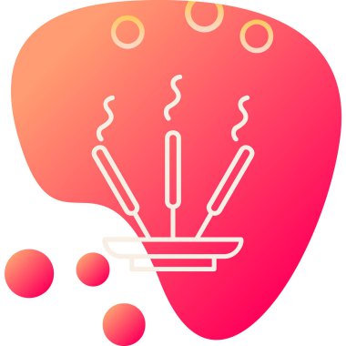 Tütsü çubukları simgesinin web çizimi