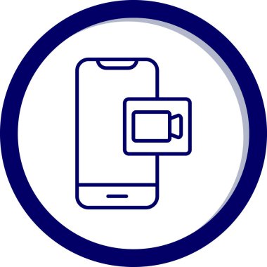 Video Arama simgesi, düz tasarım