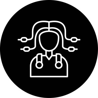 Medusa simgesi, vektör illüstrasyonu basit tasarım