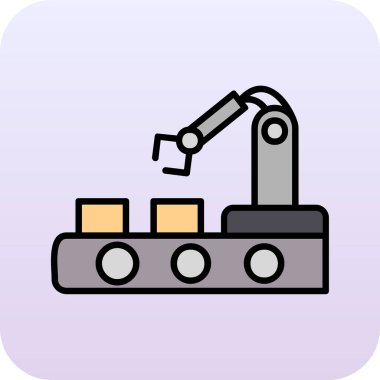 Otomasyon web simgesi, vektör illüstrasyonu