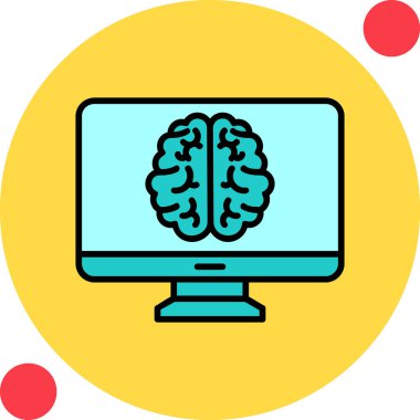 bilgisayar ekranı simgesi, vektör illüstrasyonu basit tasarım