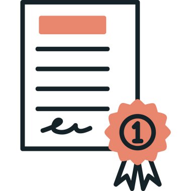 Sertifika. Web simgesi basit tasarım