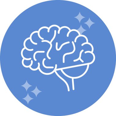 Beyin. Web simgesi basit illüstrasyon 