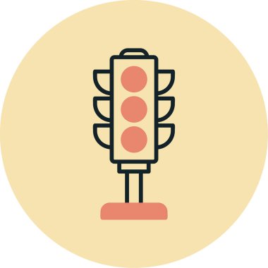 Trafik ışığı. Web simgesi basit illüstrasyon