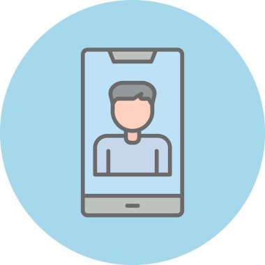 Smartphone web simgesi, vektör çizim 