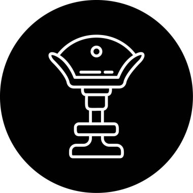 Yüksek Sandalye Ağ simgesi, vektör illüstrasyonu