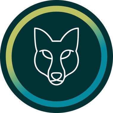 Fox Web simgesi, vektör illüstrasyonu