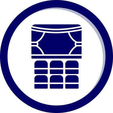 Tiyatro Web simgesi, vektör illüstrasyonu