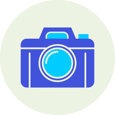 Bir kamera simgesinin vektör illüstrasyonu 