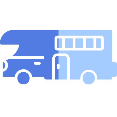 karavan web simgesi basit illüstrasyon