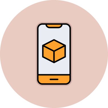 Görüntüde Artırılmış Gerçeklik simgesine sahip akıllı telefon 