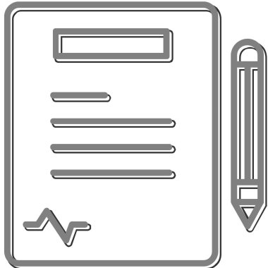 Kağıt simgesi vektör illüstrasyonunu boşa