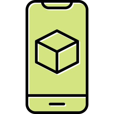 Görüntüde Artırılmış Gerçeklik simgesine sahip akıllı telefon 