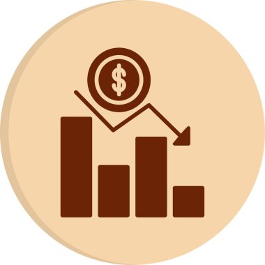Kayıp grafik simgesi basit tasarımı 