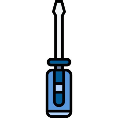 tornavida simgesi. Web için tornavida simgesinin karikatür çizimi