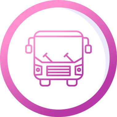 bus simgesi vektör illüstrasyonu