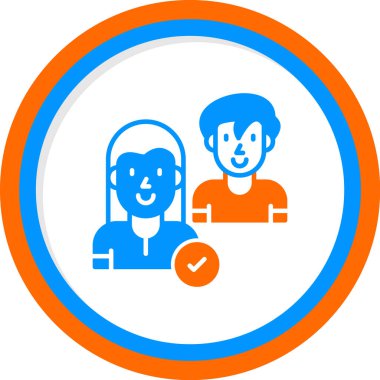 İş Arkadaşları simgesinin vektör illüstrasyonu