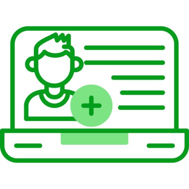 Arkadaş isteği ikon vektör illüstrasyonu