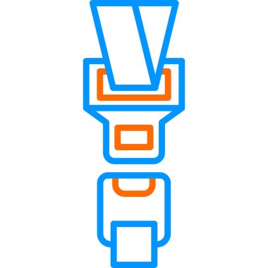 Emniyet kemeri ağ simgesi, vektör illüstrasyonu 