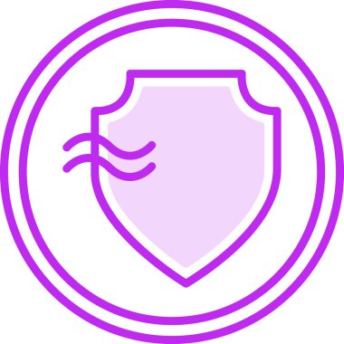 Kalkan. Web simgesi basit illüstrasyon 