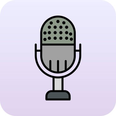 mikrofon simgesi vektör illüstrasyonu 