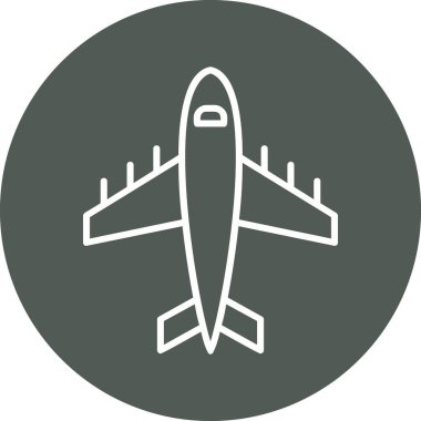 Uçak. Web simgesi basit illüstrasyon 