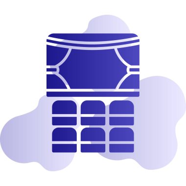 Tiyatro Web simgesi, vektör illüstrasyonu