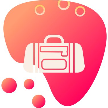 Spor çantası simgesi, vektör illüstrasyonu