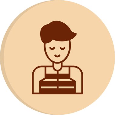 avatar male icon, vector illustration 