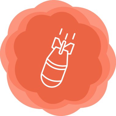 Hava bombası. Web simgesi basit illüstrasyon