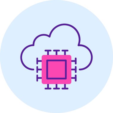 Yapay Zeka simgesi, vektör illüstrasyonu 