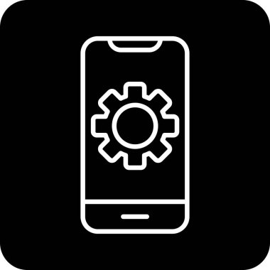 akıllı telefon ayarlama web simgesi vektör çizimi 