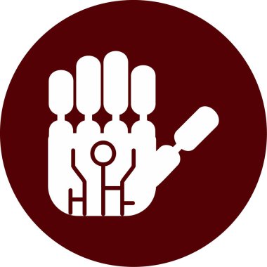 Modern Robotik El simgesinin vektör çizimi           