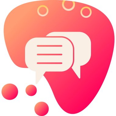 Sohbet simgesi vektör illüstrasyonu 