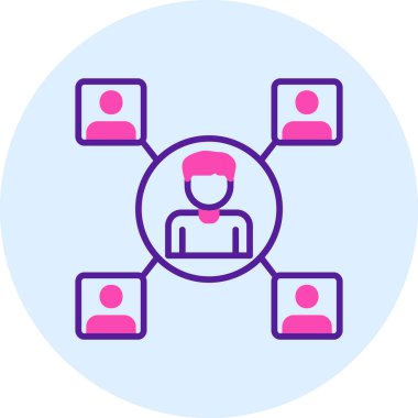 personel dış kaynak simgesi, vektör illüstrasyonu basit tasarım