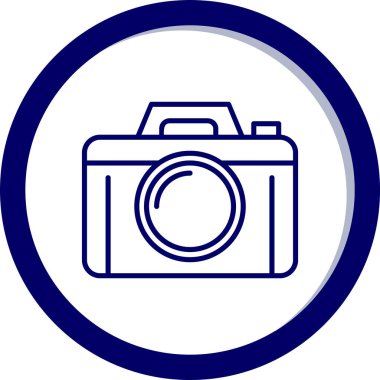 Bir kamera simgesinin vektör illüstrasyonu 