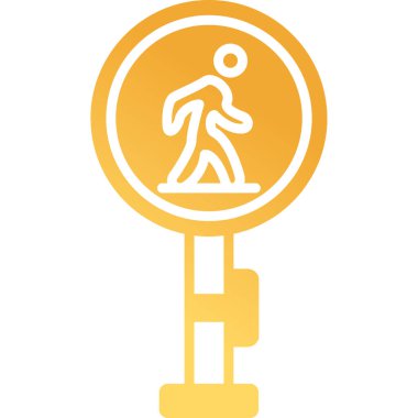 Yürüyüş simgesi vektör illüstrasyonu