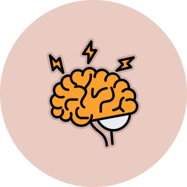 Beyin fırtınası web simgesi, vektör illüstrasyonu 