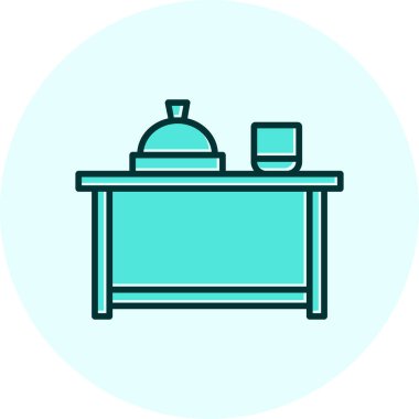 Mutfak ikonu. yemek illüstrasyonu 