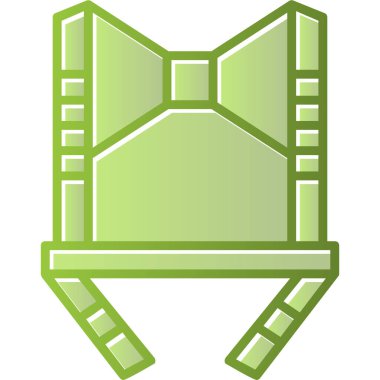 Göğüs koşum simgesinin web illüstrasyonu