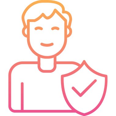 Bir Güven Adamı simgesinin vektör illüstrasyonu  