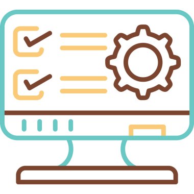 Simgeyi ayarlamanın vektör illüstrasyonu 