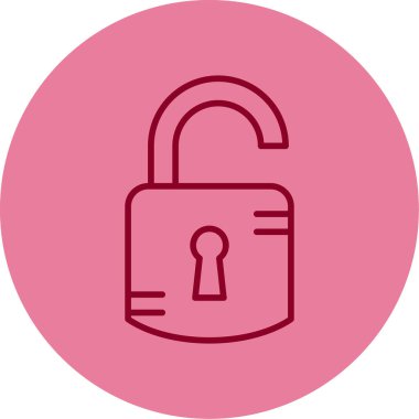 kilit düz simge vektör çizim