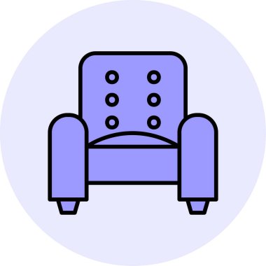 Kol Koltuğu Web simgesi basit illüstrasyon