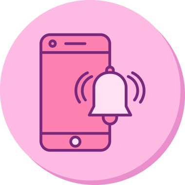 telefon bildirim simgesi, vektör illüstrasyonu basit tasarım