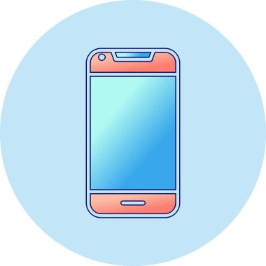 Smartphone web simgesi, vektör çizim 