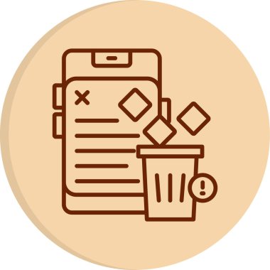 Kurulumu Geri Al - akıllı telefon ve çöp simgesi