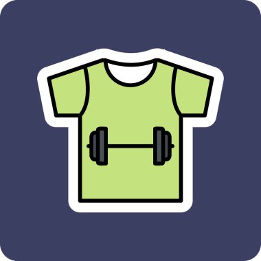 Gömlek simgesi, vektör illüstrasyonu basit tasarım