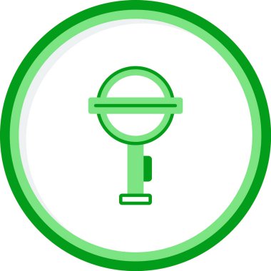 Yer altı işareti web simgesi, vektör illüstrasyonu