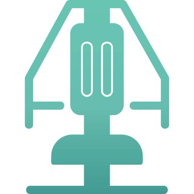 Chest Press makine simgesinin vektör illüstrasyonu